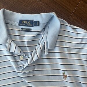 Polo Ralph Lauren Light Blue Striped Polo Shirt